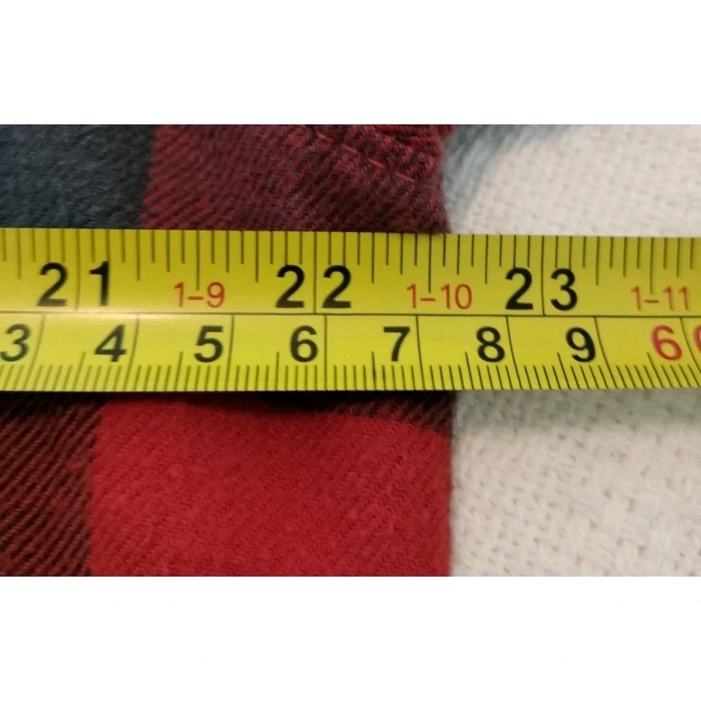 The North Face Flannel Shirt Mens Large Red Black Buffalo Check Long Sleeve